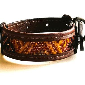Handmade Leather and Kilim Dog Collar